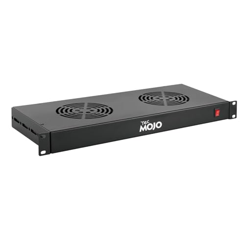 Tecmojo 1HE 19-Zoll-Rack-Lüftereinschub mit 2...
