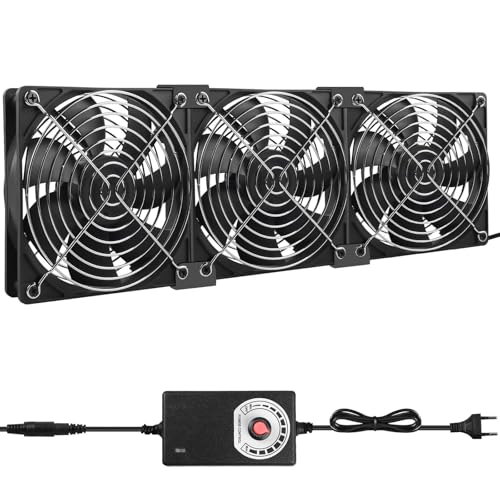 3 x 120mm Gehäuselüfter: Leise PC Lüfter Set...